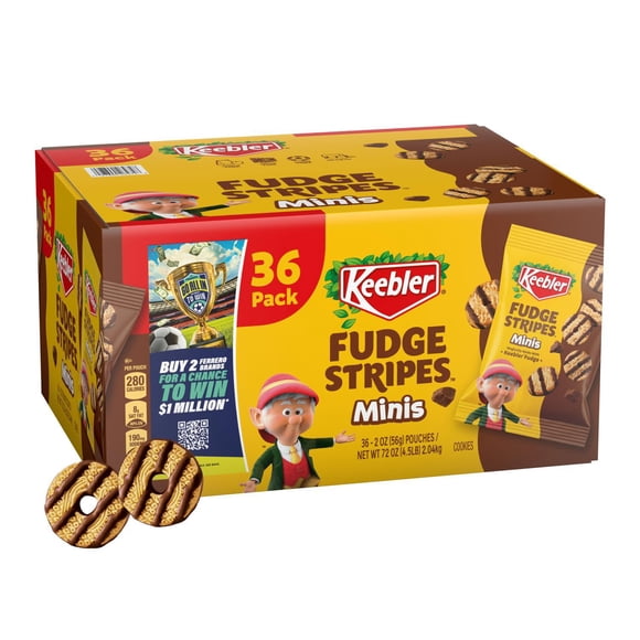 Keebler Mini Fudge Stripe Cookies, 2 oz., 36 ct.