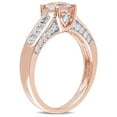 thumbnail image 4 of 0.45 CT. T.W. Diamond and Morganite Engagement Ring in 14K Gold, 4 of 6