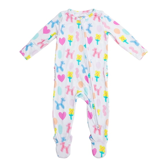 Angel Dear Baby Girls 2-Way Zipper Footie