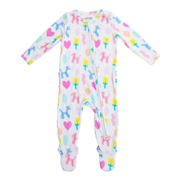 Angel Dear Baby Girls 2-Way Zipper Footie