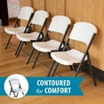 thumbnail image 5 of Lifetime Combo - 4 8' Commercial Grade Non-Nesting Folding Tables and 32 Folding Chairs, White Granite, 5 of 16