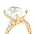 thumbnail image 5 of Oval Cut London Gemstone & 0.19 CT.T.W. Diamond Ring in 14K Gold, 5 of 7