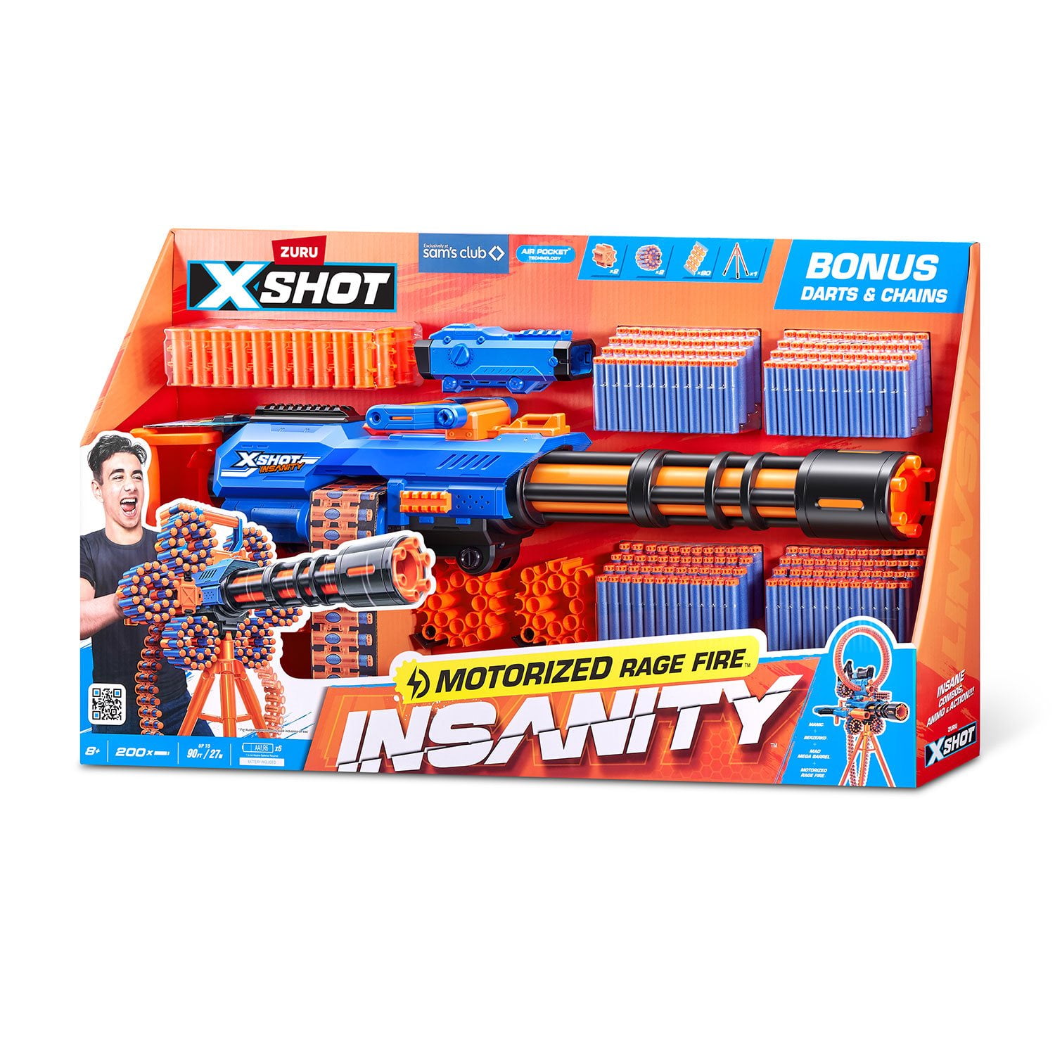 AR ESSNCE IN  3点セット Zuru X-Shot Insanity Motorized Rage Fire Blaster - Samsclub.com