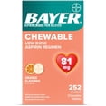 thumbnail image 1 of Bayer Chewable Aspirin Regimen Low Dose Pain Reliever Tablets, 81mg, Orange, 252 ct., 1 of 7