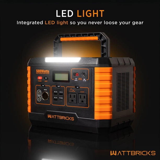 500 Watt Wattbricks Energy Inc. MP500 Portable Power Station 500W