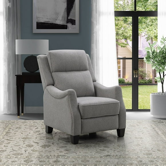 Calvin Fabric Pushback Reclining Armchair