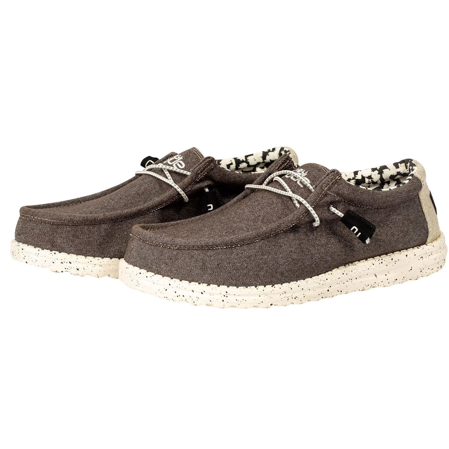 Hey Dude Wally Stretch Sneaker Shoe Mens 8 Tobacco Brown Lightweight Slip On New Hey Dude Wally Stretch Sox Deep Taupe & Mole Brown Slip On Shoes main image 2