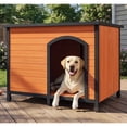 thumbnail image 4 of Outdoor wooden dog house, Large 45" L x 29" W x 33" H, Brown, 4 of 6