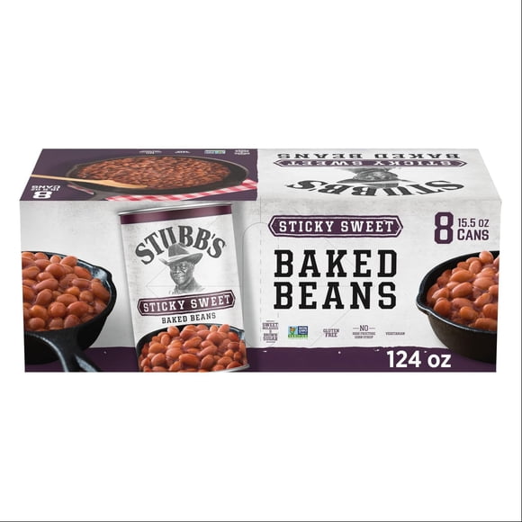 Stubb’s Sticky Sweet Baked Beans, Canned Beans, 15.5 oz., 8 ct.