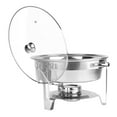 thumbnail image 1 of 5 Qt. Stainless Steel Round Chafer with Glass Lid, 1 of 12
