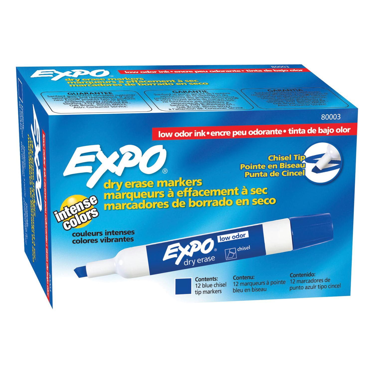 Expo - Low Odor Dry Erase Markers, Select Color (Chisel Tip, 12 ct