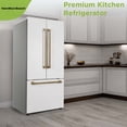 thumbnail image 9 of Hamilton Beach 17.7 Cu. Ft. French Door Refrigerator, Frost-Free, White with Brushed Gold Handles, 9 of 14