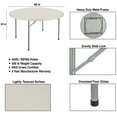 thumbnail image 6 of Hampden Furnishings Baldwin Collection 48" Blow Molded Plastic Round Folding Table with 4 Resin Folding Chairs, 6 of 9