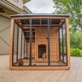 thumbnail image 3 of Backyard Discovery 7' x 5' Cedar Wood and Galvanized Steel Animal Enclosure with Feeding Door, 3 of 16