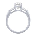 thumbnail image 4 of Lab Created 2.23 CT. T.W. Oval & Baguette Cut Lab Created Diamond Ring in 18K Gold, 4 of 9