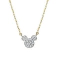 thumbnail image 1 of Disney 0.23 CT. T.W. Diamond Mickey Mouse Necklace in 14K Gold, 1 of 5