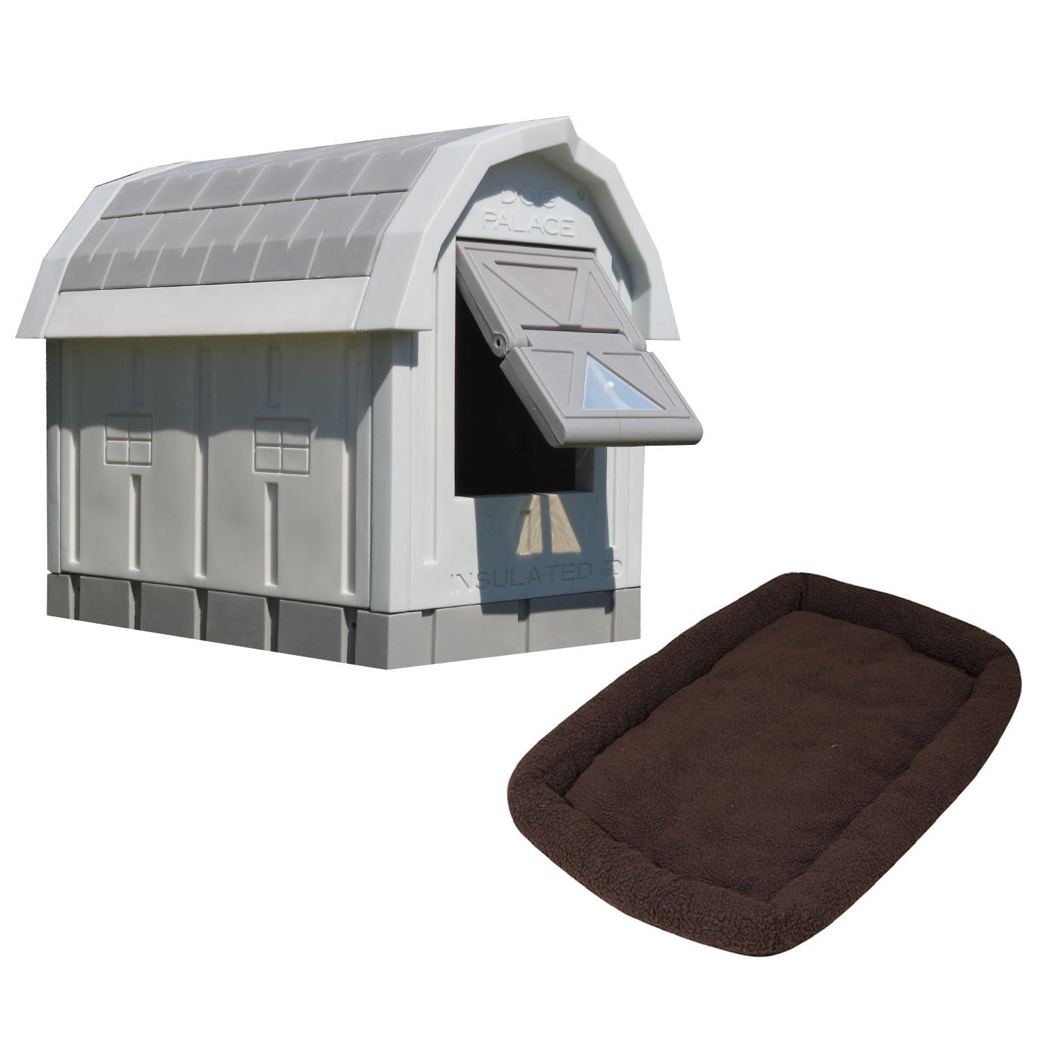 ASL Solutions Grey Insulated Dog Palace & Bed Combo - Samsclub.com