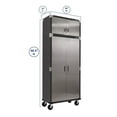 thumbnail image 3 of Seville Classics UltraHD 8-Piece Steel Garage Cabinet Storage Set With Height Adjustable Workbench, 12 Feet Wide Assorted Colors, 3 of 17