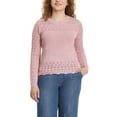 thumbnail image 1 of Nine West Women's Pointelle Sweater, 1 of 7