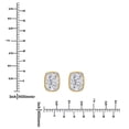 thumbnail image 4 of Lab Created Diamond Cushion Cut Diamond Stud Earrings, 4 of 4