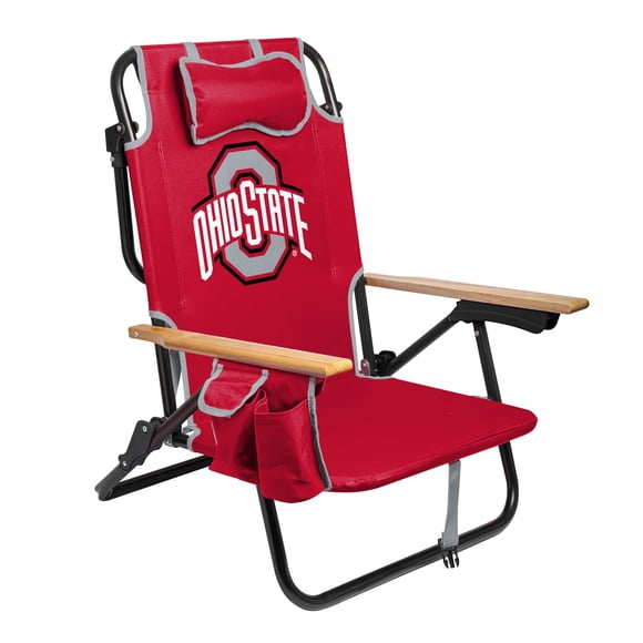 Logo Brands Ohio State Buckeyes Reclining Beach Chair