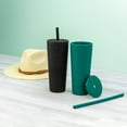 thumbnail image 2 of Zak Designs Cora 24 oz. Insulated Tumbler with Straw, 2 Pack (Assorted Colors), 2 of 6