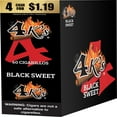 thumbnail image 1 of 4K's Cigarillo Foil Pouch, Black Sweet Pre-Priced $1.19 for 4 cigars, 15 pack, 1 of 2