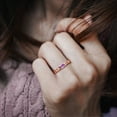 thumbnail image 6 of Emerald Cut African Amethyst Link Ring in 14K Gold, 6 of 8