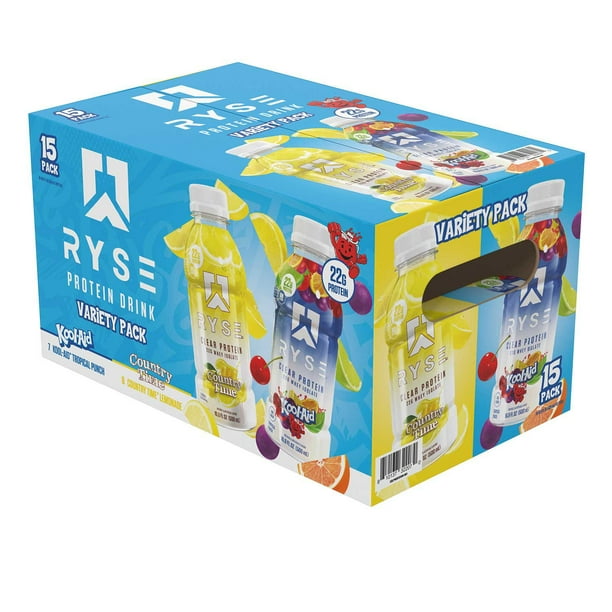 RYSE 22g Protein Drink Variety Pack, 16.9 fl. oz., 15 pk