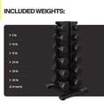 thumbnail image 3 of Centr Power Series 5-30 lb. Rubber Dumbbell Set with Rack, 3 of 7