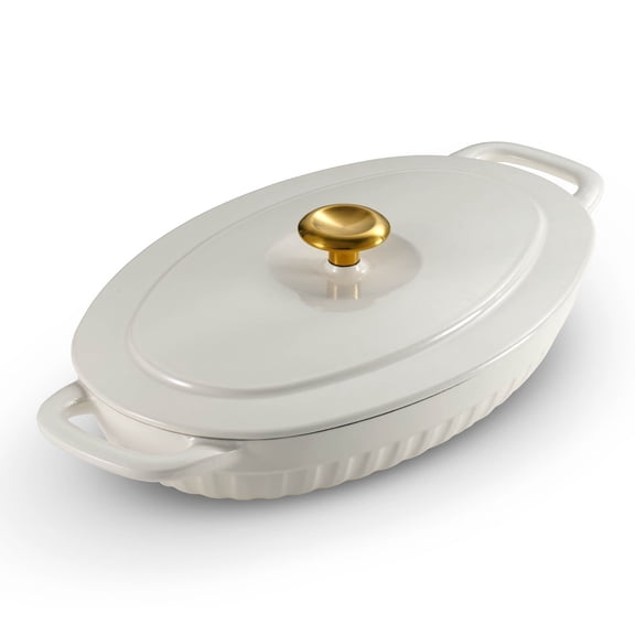 Tramontina 3-QT. Cast Iron Au Gratin with Lid
