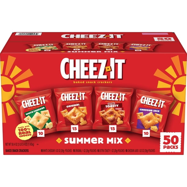 Cheez-It Crackers Summer Mix Variety Pack, 1 oz., 50 pk