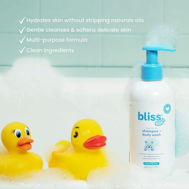 Bliss Baby Bath Bundle, 2-in-1 Shampoo + Body Wash & Lotion, 8 fl