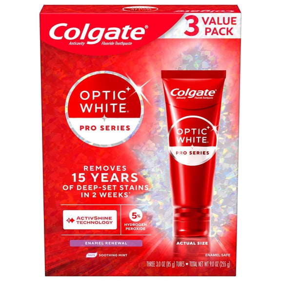Colgate Optic White Pro ActivShine, 3 oz., 3 pk.