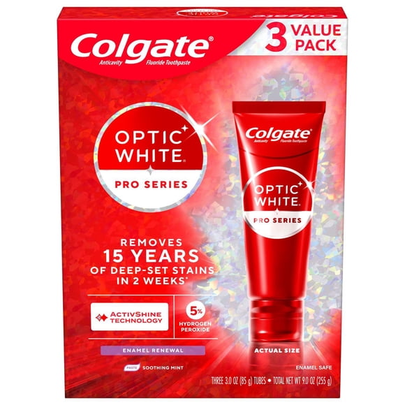Colgate Optic White Pro ActivShine, 3 oz., 3 pk.