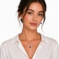 thumbnail image 8 of Pear Cut Lab Gemstone Earring and Necklace Set in Sterling Silver, 8 of 8