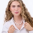 thumbnail image 4 of 18" 12-15mm White Nucleated Baroque Cultured Freshwater Pearl Necklace in Sterling Silver, 4 of 4