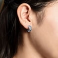 thumbnail image 5 of Diamond Cut and Polished Huggie Earrings in 14K Gold, 5 of 5
