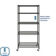 thumbnail image 6 of Seville Classics UltraDurable 5-Tier NSF Steel Shelving, 36" W x 24" D x 76" H, 6 of 13