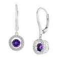 thumbnail image 6 of Round Cut Lab Created Gemstone Dancing Pendant & Earring Set in Sterling Silver, 6 of 8