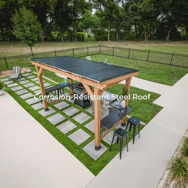 Backyard Discovery 12' x 6' XL Grill Gazebo with PowerPort