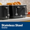 thumbnail image 6 of GE 2-Slice Stainless Steel Toaster with Extra-Wide Slots, 7 Shade Settings & Removable Crumb Tray, 6 of 7