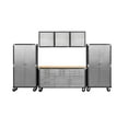 thumbnail image 1 of Seville Classics UltraHD 6-Piece Steel Garage Cabinet Storage Set With Rolling Workbench, 12' Wide, 1 of 18