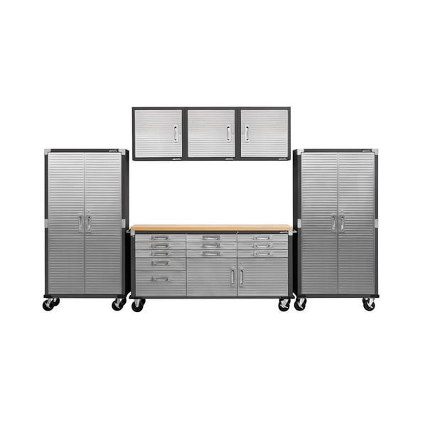 Seville Classics UltraHD 6-Piece Steel Garage Cabinet Storage Set