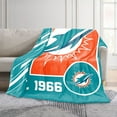 thumbnail image 2 of Logo Brands Miami Dolphins 60"x70" Super Plush Blanket, 2 of 6