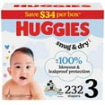 thumbnail image 2 of Huggies Snug & Dry Baby Diapers, Sizes 3-8, 2 of 11