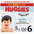 thumbnail image 2 of Huggies Snug & Dry Baby Diapers, Sizes 3-8, 2 of 11
