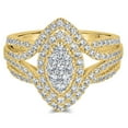 thumbnail image 1 of 1.00 CT. T.W. Round Cut Marquise Shape Halo Diamond Ring in 14K Gold, 1 of 8