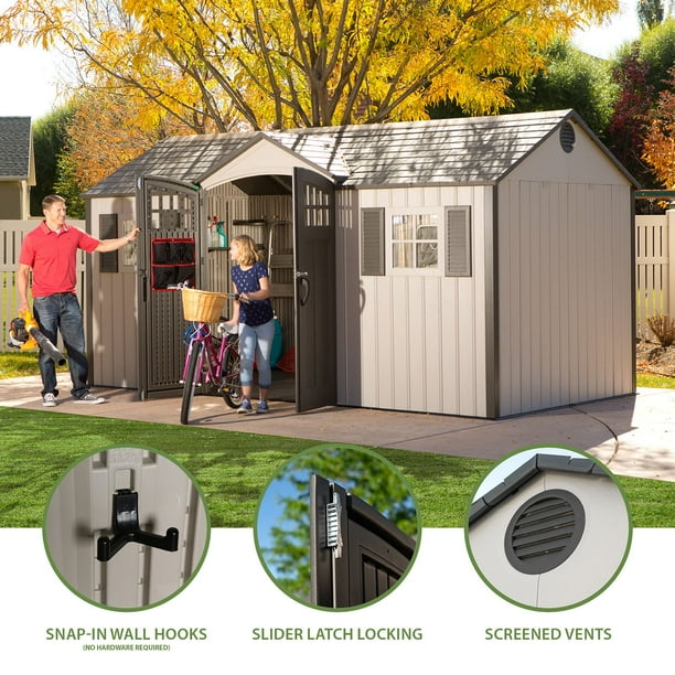 Lifetime 15' x 8' Outdoor Storage Shed - Samsclub.com