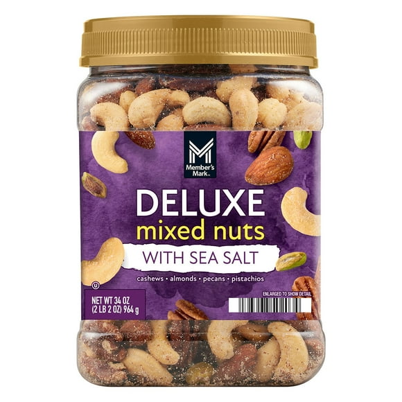Member's Mark Deluxe Mixed Nuts with Sea Salt, 34 oz.